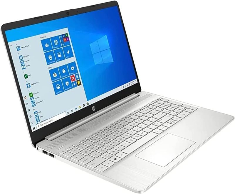 HP 14 Laptop AMD Ryzen 5 8GB DDR4 RAM 256GB PCIe SSD 14.0" Display Display AMD Radeon Graphics HD Webcam Bluetooth Wi-fi Windows 10 Silver Keyboard Markings On Screen 6 Months Warranty