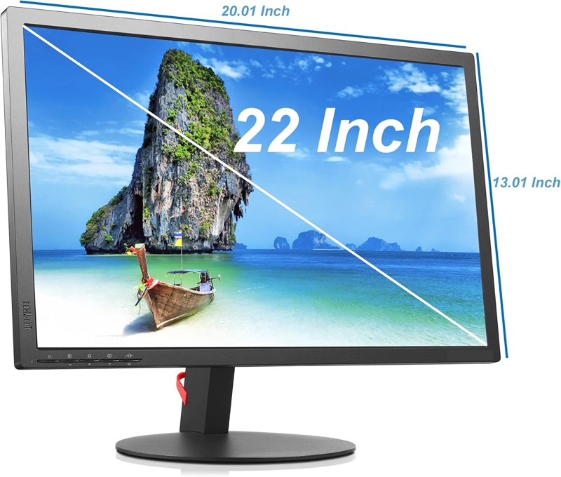 Lenovo ThinkVision T2254P 22" Anti-Glare Monitor LED Backlight LCD Panel VGA HDMI DisplayPort