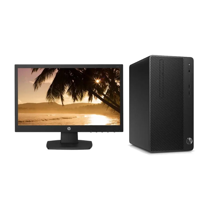 HP 290 G4 Microtower 10th Gen Intel Core i3 4GB RAM 1TB(1000GB) HDD 18.5" Monitor Intel UHD Graphics 1 Year Warranty