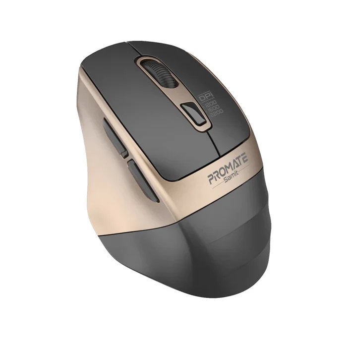 Promate 2200 DPI Silent Click Ergonomic Wireless Optical Mouse (SAMIT)