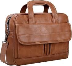 15.6" Leather Laptop Side Bag