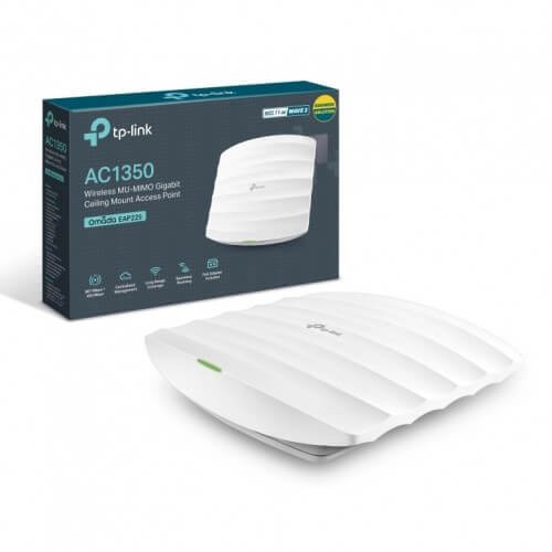TP-Link AC1350 Wireless MU-MIMO Gigabit Ceiling Mount Access Point - TL-EAP225