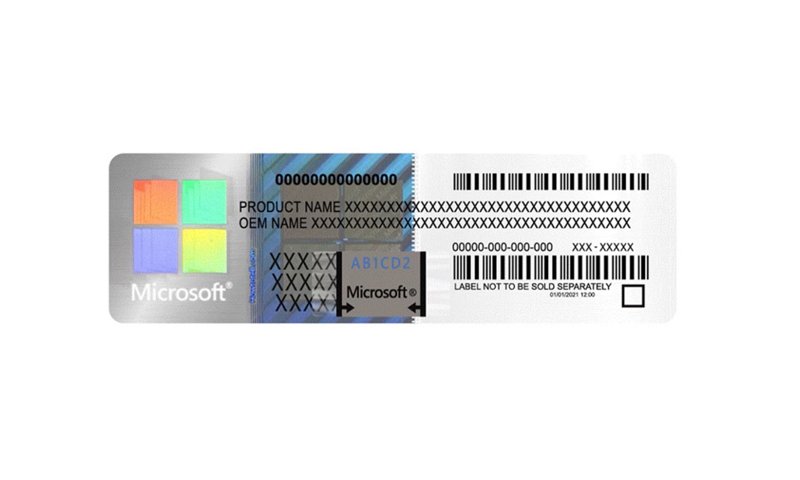 Microsoft Windows 11 Professional License Key Sticker