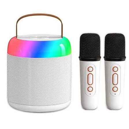 Y2 Generic Portable Wireless Karaoke Bluetooth Speaker With  Dual Wireless Mics