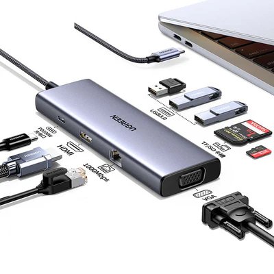 UGREEN 15600 9-in-1 USB C Multifunctional Docking Station USB-C Multifunction Adapter