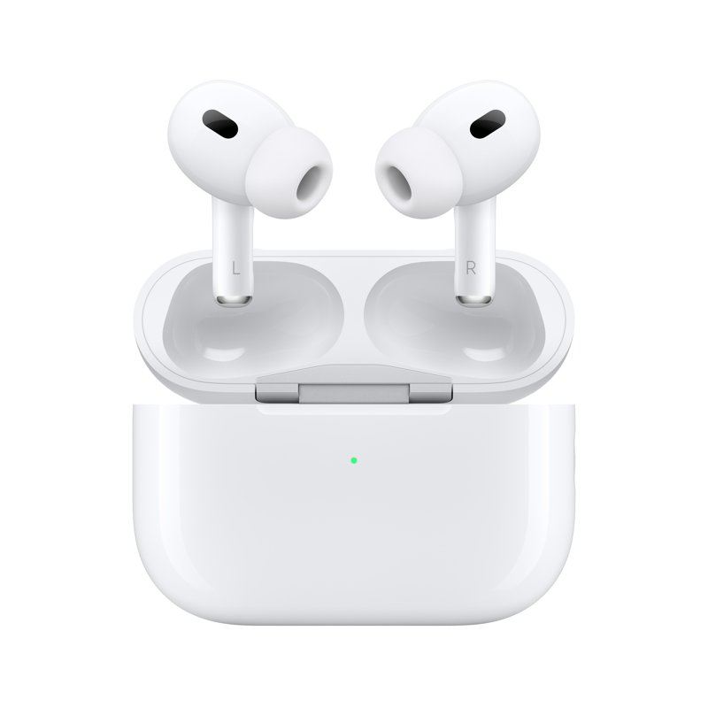 Apple AirPods Pro 2nd Gen Wireless Earbuds Up to 2X More Active Noise Cancelling Adaptive Transparency Personalized Spatial Audio MagSafe Charging Case Bluetooth- Original