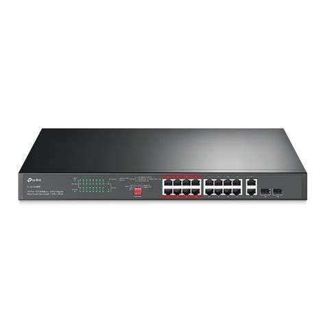 TP-Link TL-SL1218MP 16-Port 10/100 Mbps + 2-Port Gigabit Rackmount Switch