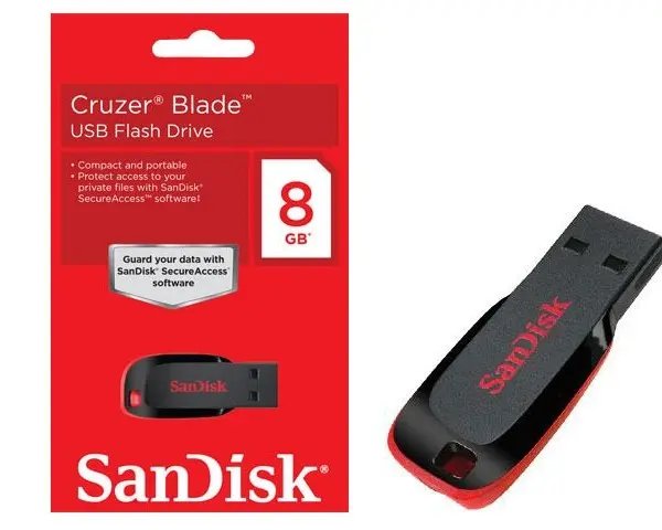 Sandisk Cruzer Blade USB 8GB Flash Drive