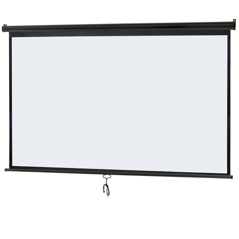 100" Manual Pull Down Projector Screen 16:9 Widescreen (221 x 125cm)