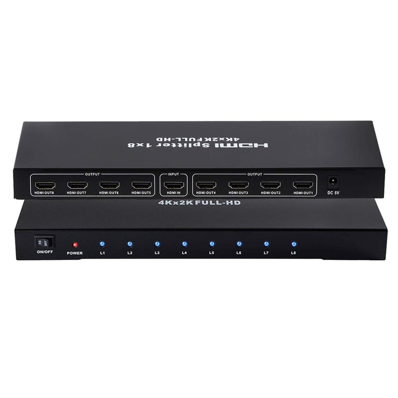 HDMI Splitter 1-in 8-out Full HD 8 Port Outputs 8K HDMI Distribution Repeater
