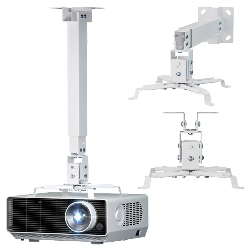 Universal 2-in-1 Wall and Ceiling Projector Mount Bracket 1-Meter Extendable Support (1m)