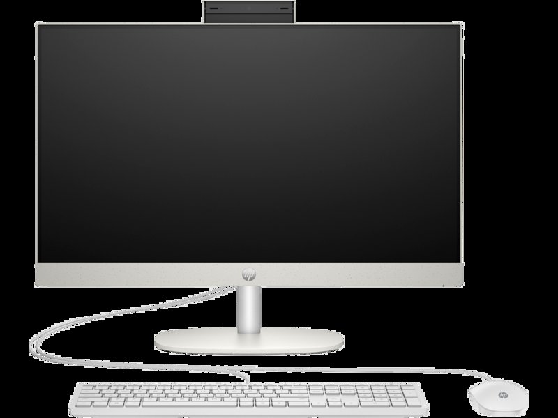 HP All-in-One 24 PC 13th Gen Intel Core i7-1355U 16GB RAM 512GB SSD 23.8" FHD IPS Touchscreen Display Integrated Intel Iris X Graphics HP True Vision 720p HD Tilt Privacy Camera HP 125 USB White Wired Mouse