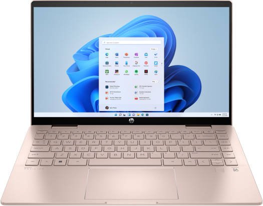 HP Pavilion 14-ek0054nia x360 2-in-1 Laptop 12th Gen Intel Core i7-1255U 16GB DDR4-3200 MHz RAM 1TB PCIe NVMe M.2 SSD 14" FHD Touchscreen Display Audio by B&O Dual Speakers HP Audio Boost HP Wide Vision 720p HD Camera Windows 11 1 Year Manufacturer Warranty - Pink