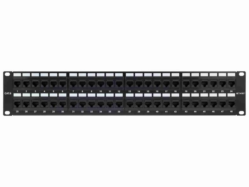 Giganet 48 Port CAT6 UTP Fully Loaded Patch Panel