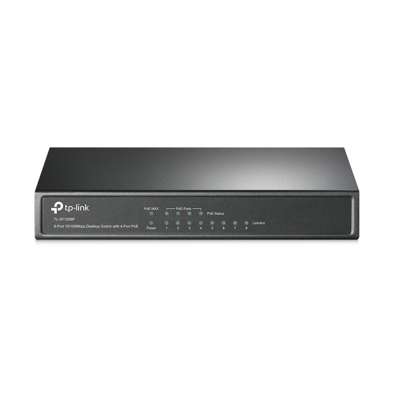 TP-Link 8-Port 10/100Mbps Desktop Switch with 4-Port PoE+ - TL-SF1008P