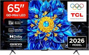 TCL 65 Inch P8L Premium QD-Mini LED TV 4K Ultra HD ONKYO 2.1 Hi-Fi Speakers with Dolby Atmos Smart Google TV 65P8L