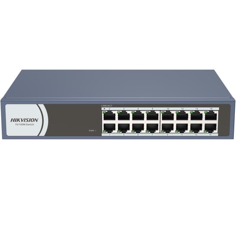 Hikvision DS-3E0116R-O 16 Port Fast Ethernet Smart POE SOHO Plastic Switch