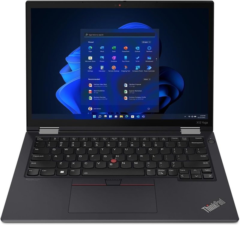 Lenovo ThinkPad X13 Yoga Gen 1 Convertible 2-in-1 X360 Laptop 10th Gen Intel Core i5-10210U 16GB RAM 512GB SSD 13.3" Touchscreen Display Intel UHD Graphics Dolby Audio Spill Resistant Keyboard Ex UK 6 Months Warranty