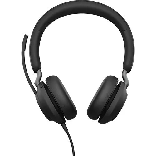 Jabra Evolve2 40 Stereo Wired On-Ear Headset (Unified Communication, USB Type-A, Black)
