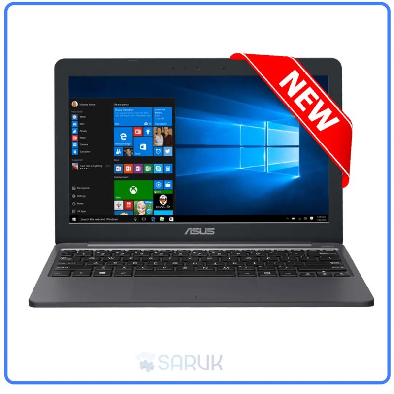 Asus E203NAH Intel Celeron N3350 4GB RAM 256GB SSD 11.6" HD Ultra Slim Glare Display Bluetooth Webcam WiFi Windows 10 Star Grey 1 Year Manufacturer Warranty