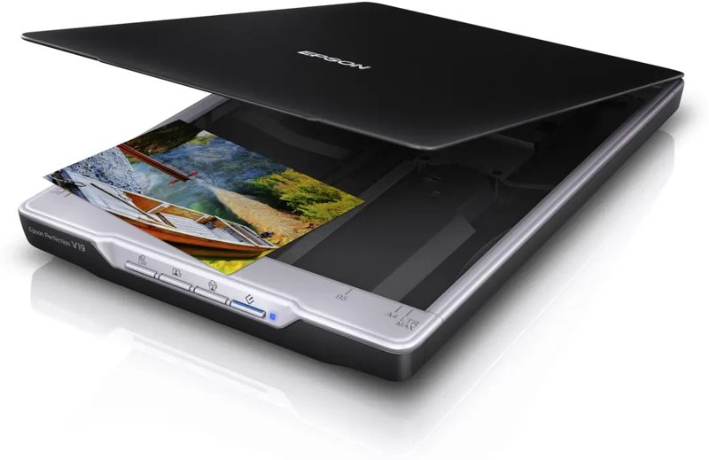 Epson Perfection V19 Color Photo & Document Scanner with Scan-to-Cloud 4800 dpi Optical Resolution