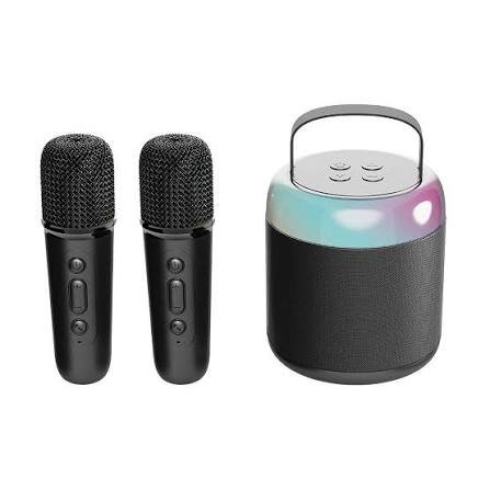 Y2 Generic Portable Wireless Karaoke Bluetooth Speaker With  Dual Wireless Mics