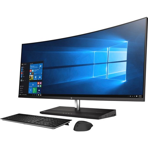 HP EliteOne 1000 G2 Curved All-in-One Business PC 34" UHD 4K IPS Display 8th Gen 3.2GHz Intel Core i7-8700 6-Core Processor 16GB DDR4 RAM 512GB M.2 PCIe NVMe SSD Intel UHD Graphics 630 Pop-Up IR Webcam Wireless Keyboard & Mouse Included