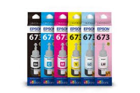 Epson 673 Genuine Ink Bottle Cyan, Yellow, Black, Magenta, Light Cyan, Light Magenta