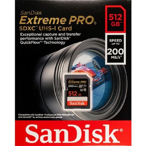 SanDisk Extreme Pro 512GB SDXC UHS-I Card 200MB/S