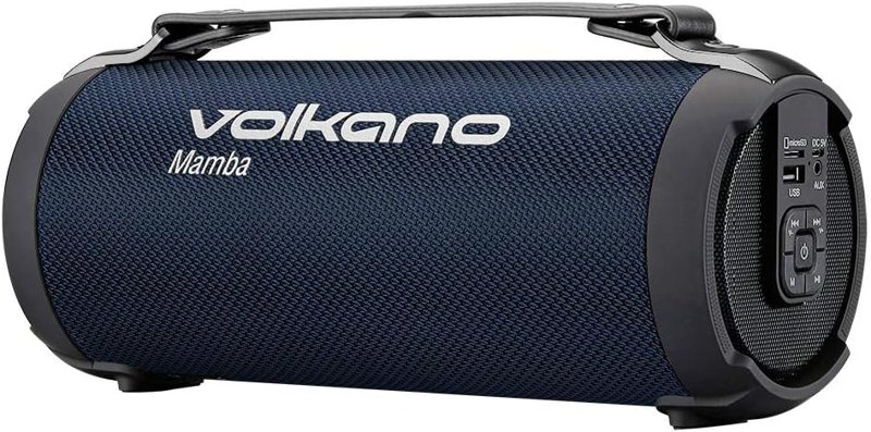 Volkano Mamba Series Bluetooth Speaker Ultra Portable Bluetooth Speaker Stereo Sound Hi-Res Audio 4H Playtime USB Port/Aux/SD Card Wireless Speaker