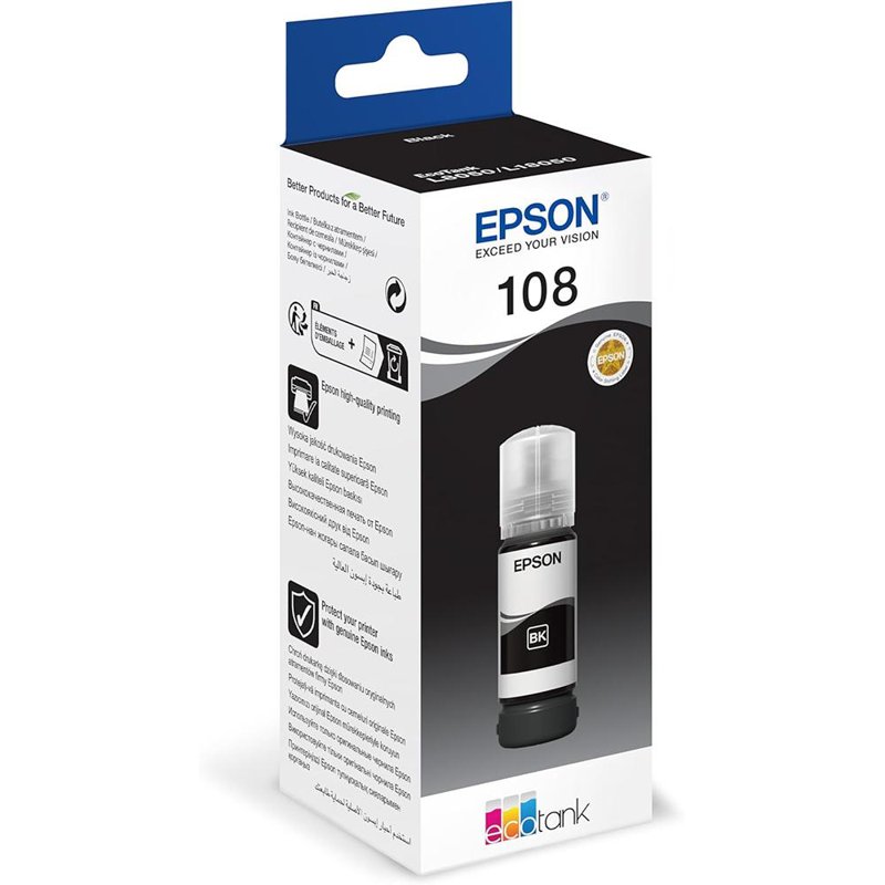 Epson 108 EcoTank Pigment Black Ink