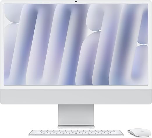 Apple iMac M4 chip with 8-core CPU and 8-core GPU 24" 4.5K Retina Display 16GB Unified Memory 256GB SSD Apple Integrated Graphics All-in-One Desktop Computer (MWUC3B/A 2024 Model) Brand New