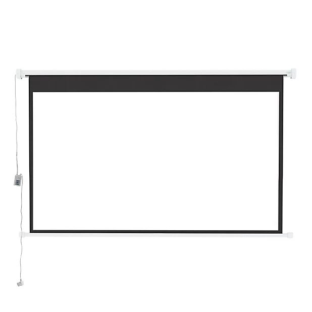 Electric Projector Screen 84" (186x105cm) Motorised Projector Screen with Remote Control 16:9 Ratio