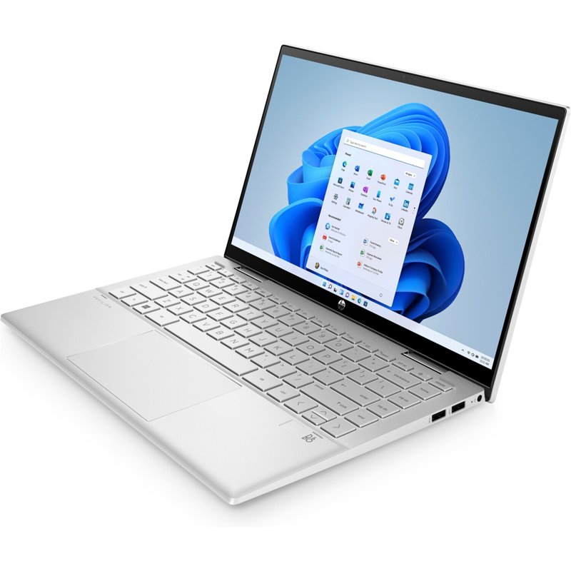 HP Pavilion 14 x360 2-in-1 Laptop 14-ek0088TU 14" FHD Touchscreen 12th Gen Intel Core i7-1255U 16GB RAM 512GB SSD Intel Iris Xe Graphics HP True Vision 5MP Camera Audio by B&O Windows 11 Certified Refurbished 1 Year Dealership Warranty