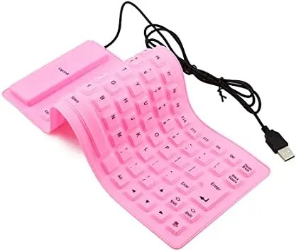 Flexible Rubber Keyboard-Pink
