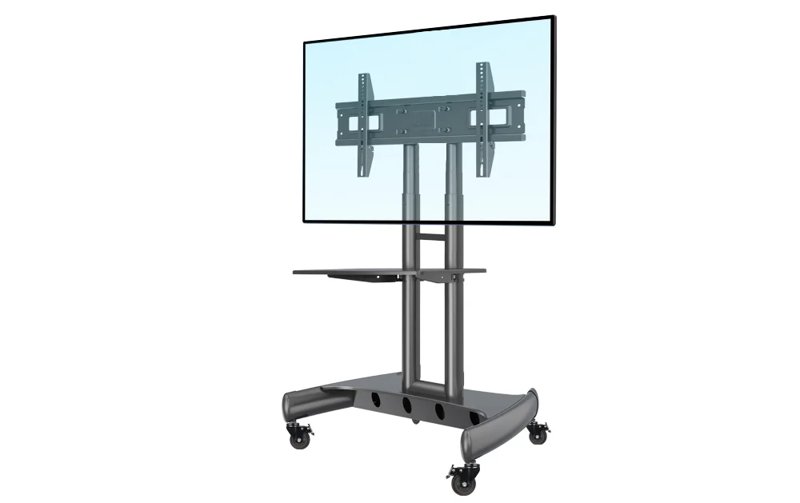 NB North Bayou AVA1500-60-1P Standing Mobile TV Cart Heavy Duty Rolling TV Stand with Wheels for 32 to 75 Inch LCD LED OLED Plasma Flat Panel Screens 32"–75"