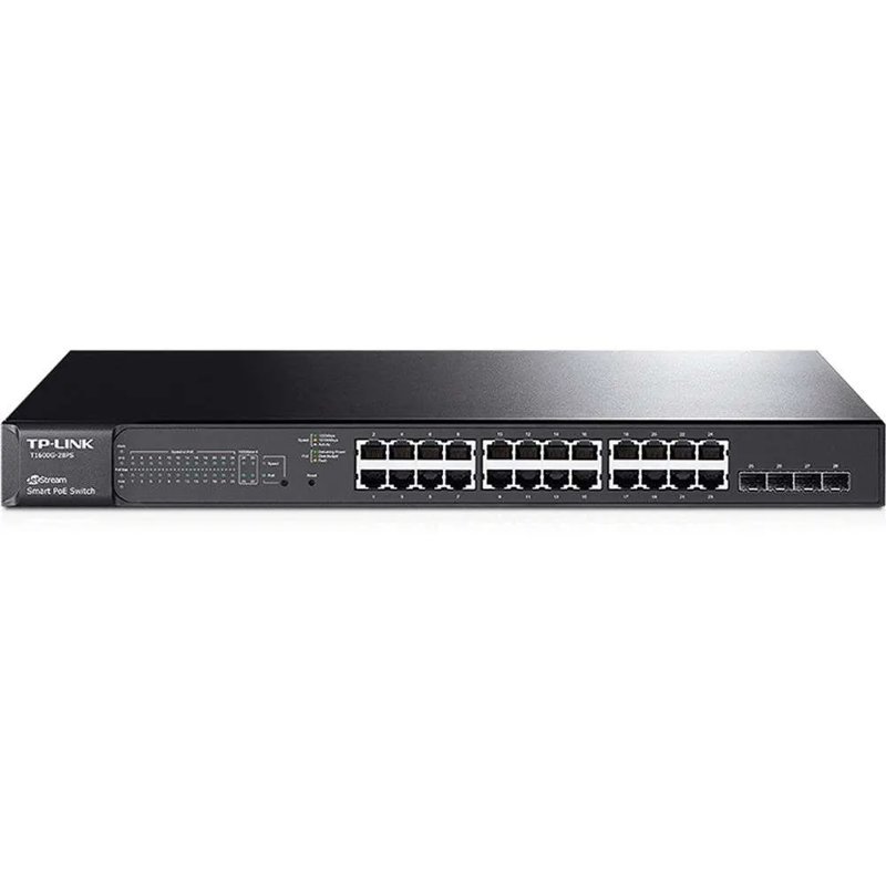 TP-Link 28-Port 10/100/1000Mbps JetStream Gigabit Smart Switch with 24-Port PoE+ - TL-SG2428P