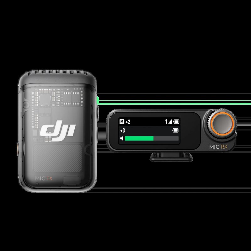 DJI Mic 2 Compact Digital Wireless Dual Microphone System Kit Recorder for Camera and Smartphone with Charging Case