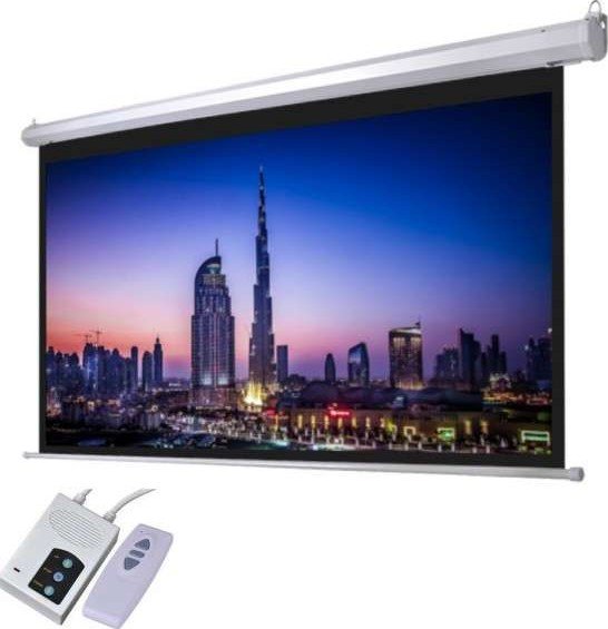 120" Electric Projector Screen Matte white With Remote 16:9 (266cm x 150cm)