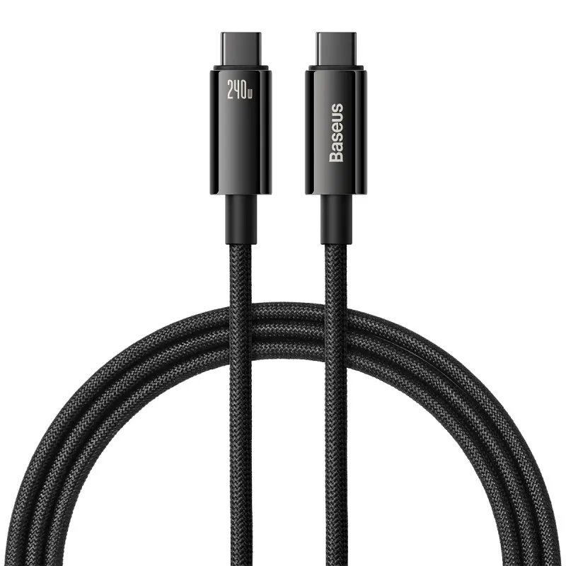 Baseus Tungsten Gold Fast Charging Data Cable Type-C to Type-C 240W 3m