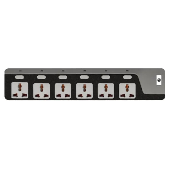 LightWave EXT 756-3P Power Extension 2500W Universal 6 Way Sockets Surge Protector Extension