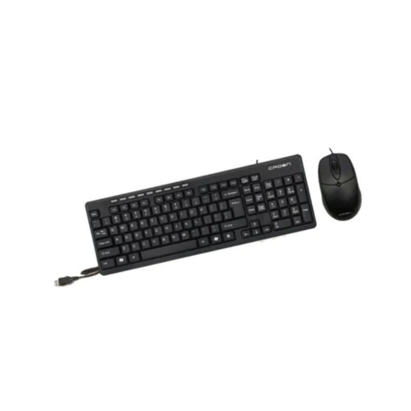 Crown Micro Wired Multimedia Set Plug & Play Keyboard and Mouse CMMK-521