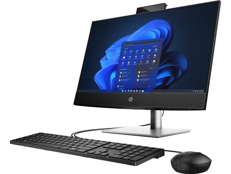 HP ProOne 440 G9 All-in-One Desktop Intel Core i3-12100T 8GB DDR4-3200 SODIMM 512GB M.2 2280 PCIe NVMe SSD 23.8" Diagonal IPS Widescreen WLED Backlit Antiglare LCD FHD Non-Touch 1 year Dealership Warranty