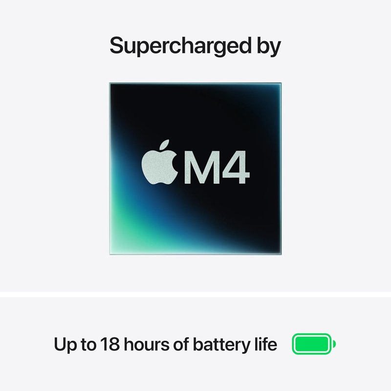 Apple MacBook Air M4 Apple M4 10-Core Chip 15.3" Laptop with Apple Intelligence 15.3" Liquid Retina Display 16GB Unified Memory 512GB SSD Storage 8-Core GPU 16-Core Neural Engine 12MP Center Stage Camera Touch ID Apple 2025 MacBook Air A3241