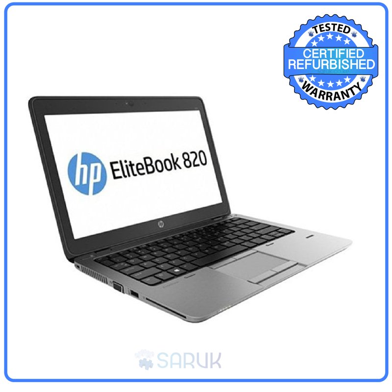 HP EliteBook 820 G3 6th Gen Intel Core i7-6200U 8GB RAM 256GB SSD 12.5" FHD Display Bluetooth Webcam WiFi Intel HD Graphics 520 FreeDOS Ex Uk 6 Months Warranty