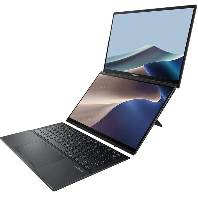 ASUS Zenbook DUO UX8406 Intel Core Ultra 9 285H 32GB RAM 2TB M.2 NVMe PCIe 4.0 SSD 14" 3K OLED Touchscreen Display Intel AI Boost NPU Intel Arc Graphics Windows 11 Home 1 Year Manufacturer Warranty
