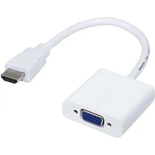 HDMI-VGA Adapter Cable-No Audio Cable-White
