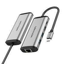 Vention CKBHB USB3.0 To USB3.0 3 Ports + Gigabit Ethernet Docking Station