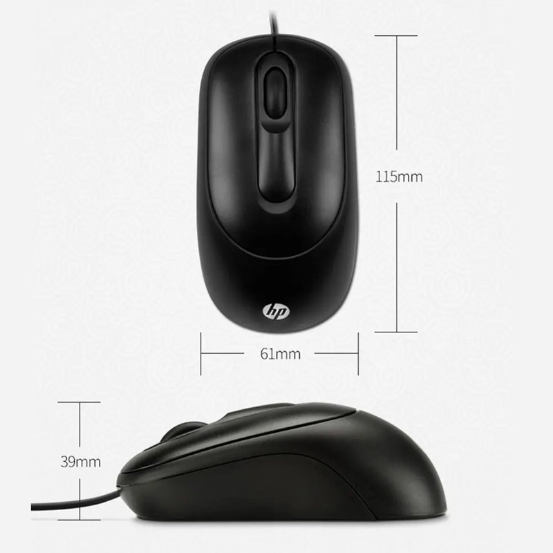 HP X900 3 Button Optical Mouse Black