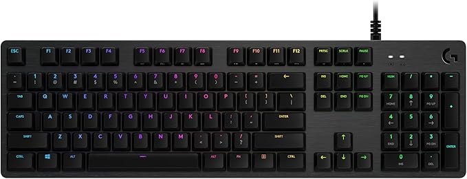 Logitech G512 Mechanical Gaming Lightspeed Keyboard RGB LIGHTSYNC Backlit Keys GX Brown Tactile Key Switches